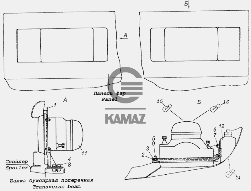 6520-3711601-70 Установка фар и передних указателей поворота для ...